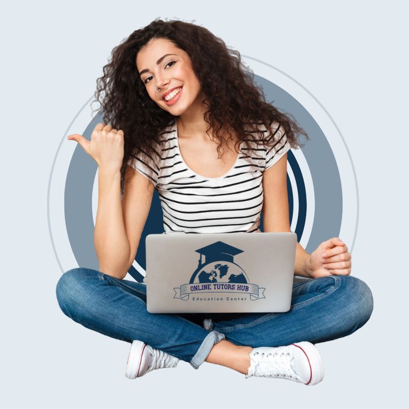 Student studying the book